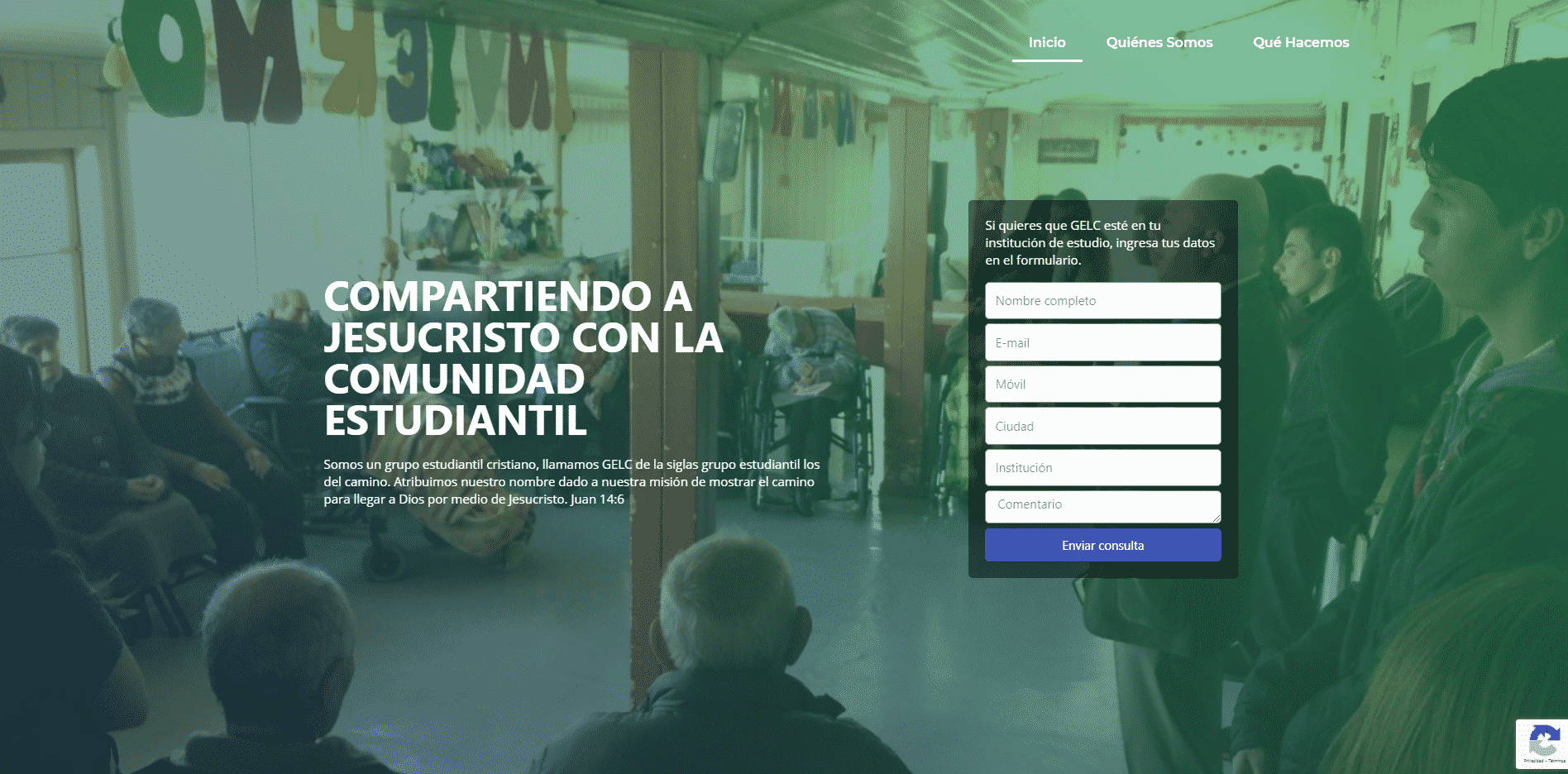 GELC 1 Sitio web del grupo estudiantil cristiano GELC, Los del Camino