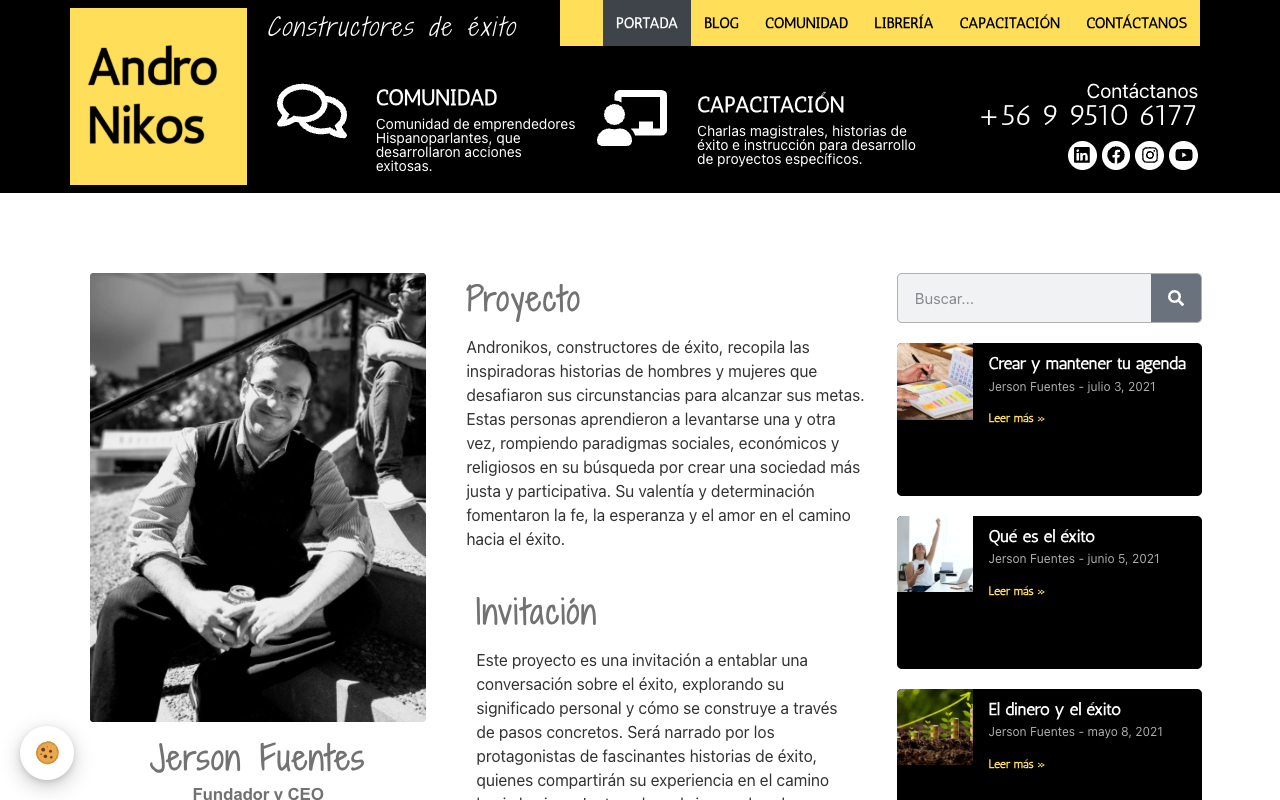 Portada de Andronikos, comunidad de emprendedores y constructores de éxito
