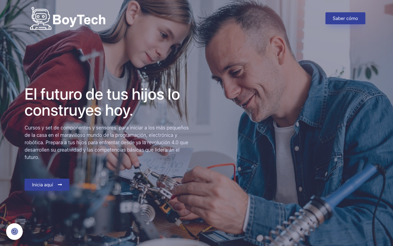 Proyecto BoyTech 1 Portada de BoyTech, programación para niños y robótica en familia
